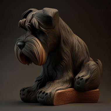 3D model Zwergschnauzer dog (STL)